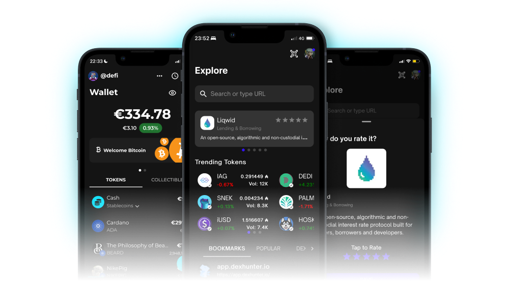 Begin Wallet Screens