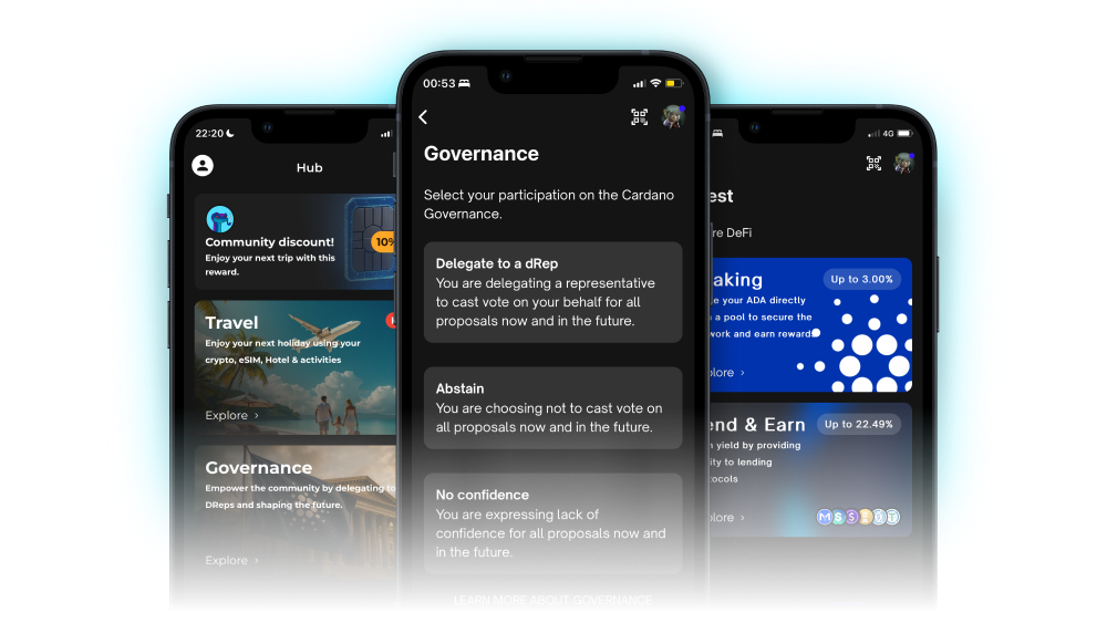 Begin Wallet Screens